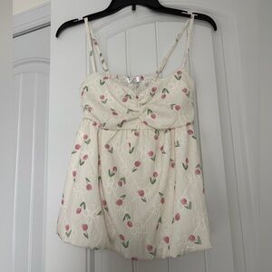 Floral Spaghetti Strap Top